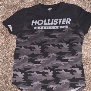 Hollister grey camp tee shirt